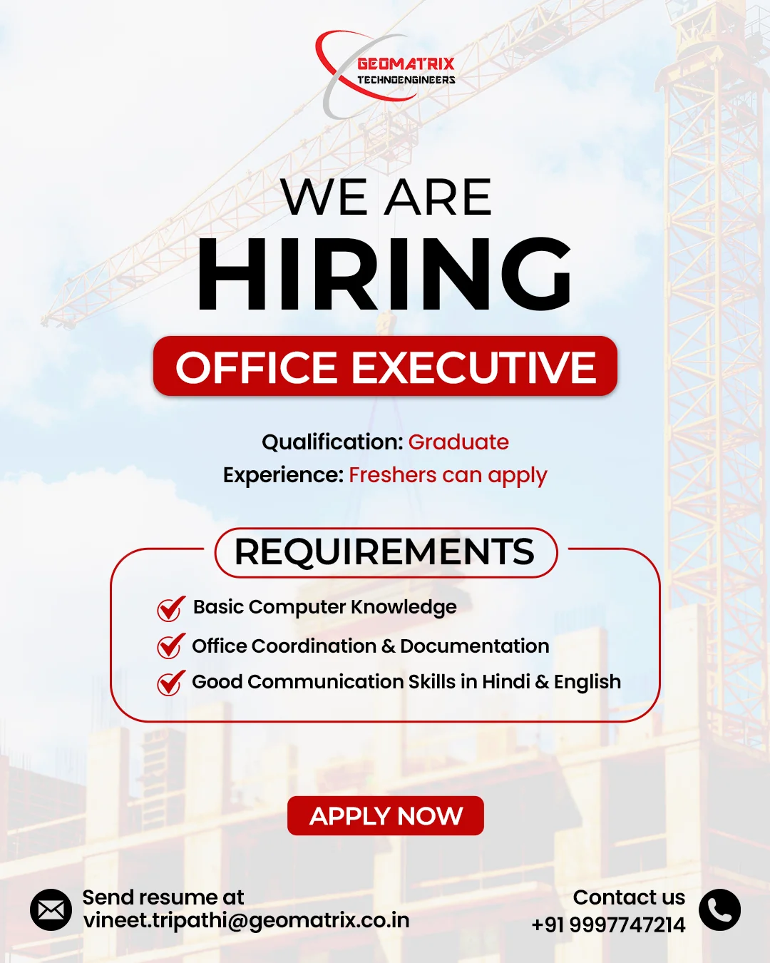 Geomatrix Hiring Post