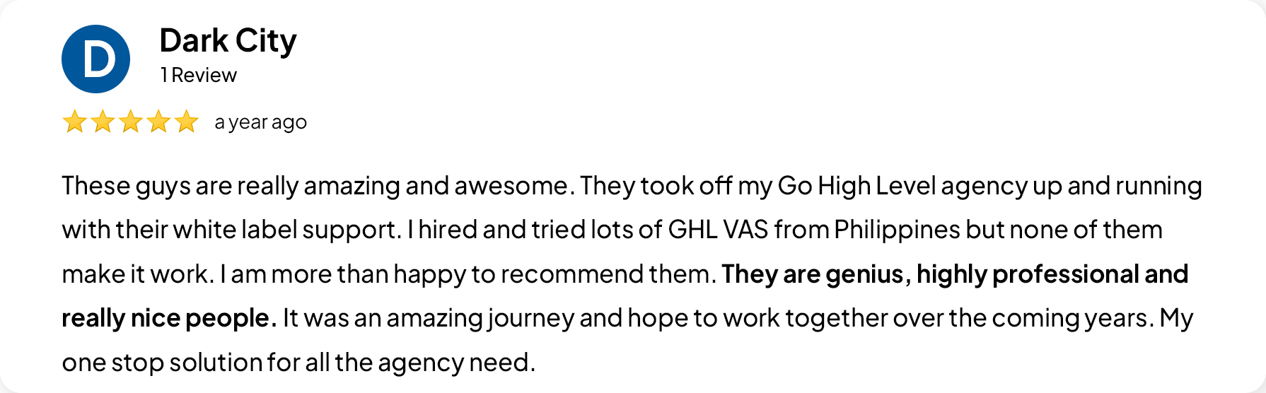Client review 1